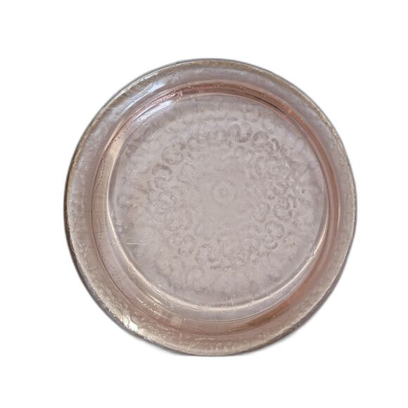 Federal Glass Madrid Pink Depression Glass 11 1/2" Round Platter - Picture 1 of 6